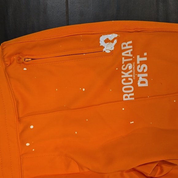 Original Rockstar Streetwear Orange Stacked Pants NWOT Sz L - Picture 2 of 4